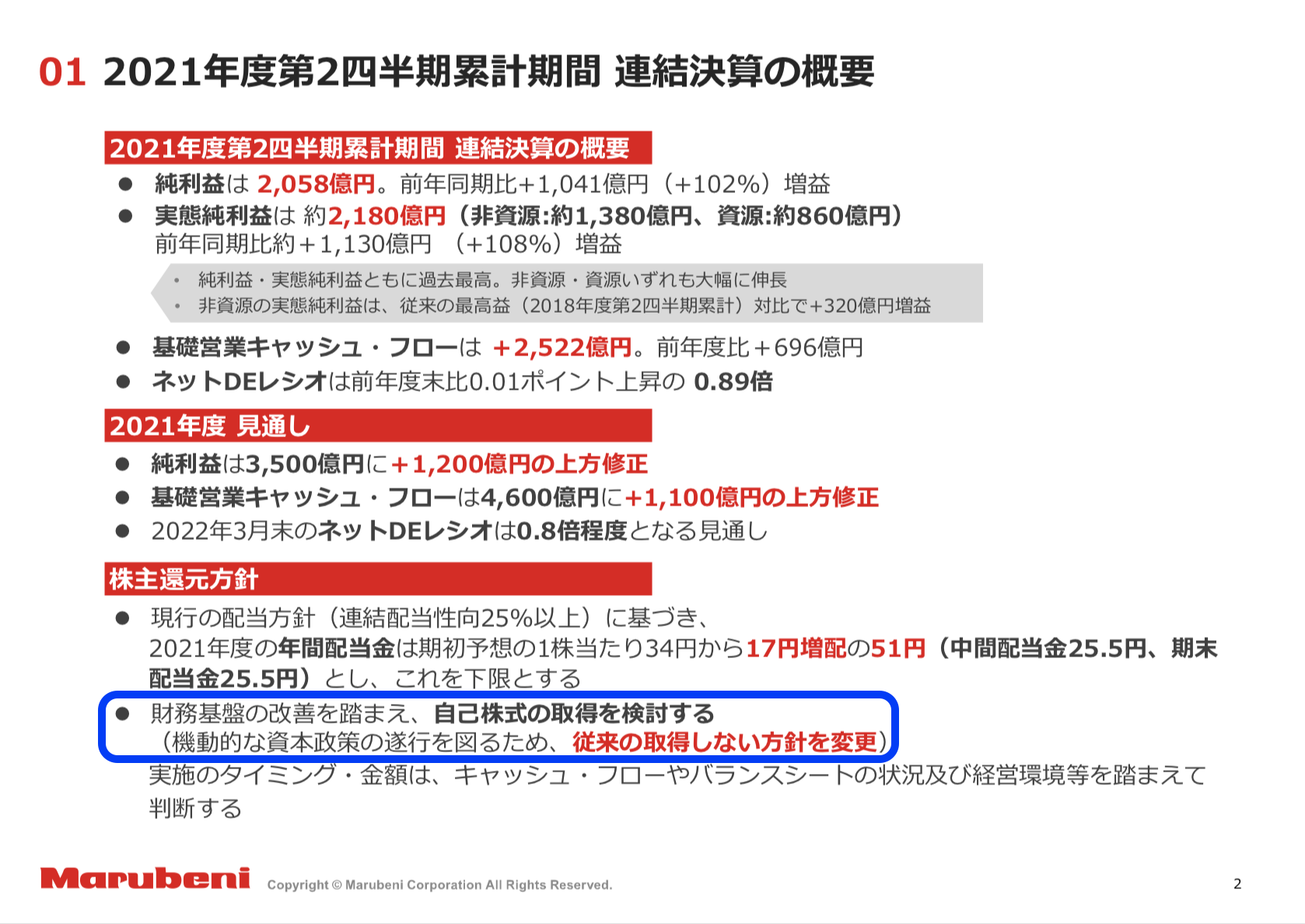 丸紅 2021年度2Q決算を徹底解説！　さとり世代の株日記 資産運用 株 投資 資産形成 株式投資 海外駐在 徒然草